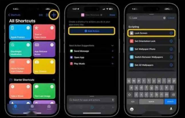 中原苹果14锁屏维修店分享iPhone14升级iOS16.4后如何创建锁屏快捷方式 
